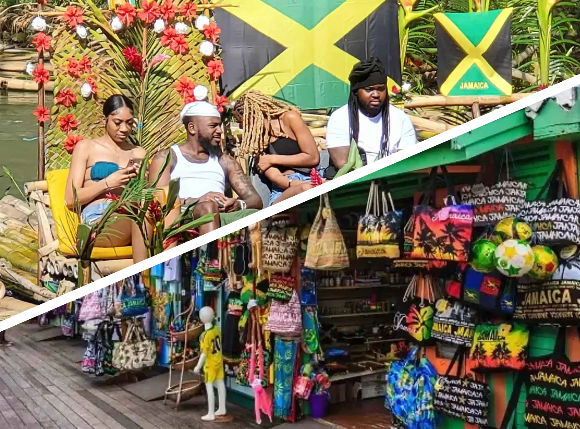 LOVERS ROCK - Bamboo River Rafting and Shopping - From Montego Bay Cruise